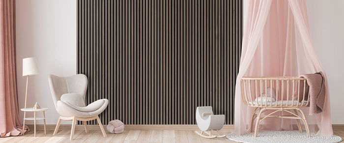 Akustikpanel Proff Walnut 22 x 605 x 3000 mm Fibrotech